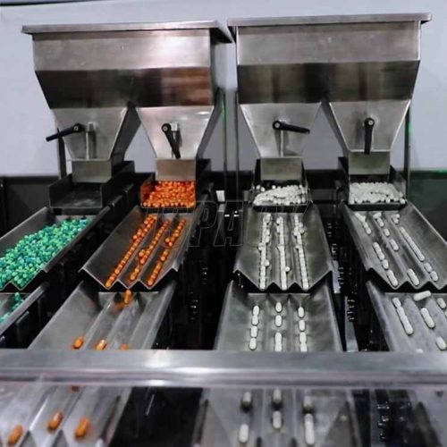Multiple-Capsules-Counting-vibration-conveyor